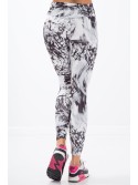 Weiße Leggings mit schwarzen Mustern H0060 – Online-Shop – Boutique